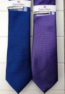 CALVIN KLEIN EXTREME THIN SKINNY TIE WITH TIE CLIP NWTS COOL! PURPLE 