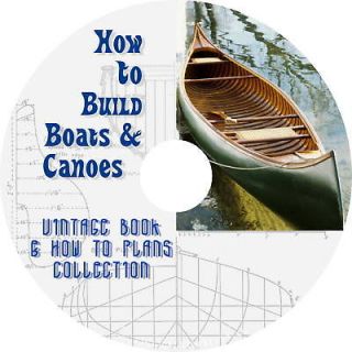How To Build Canoes and Boats   {Vintage Plans} on DVD