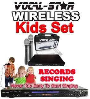 KIDS WIRELESS VOCAL STAR 800 HDMI KARAOKE MACHINE PLAYER 100 KIDS CDG 