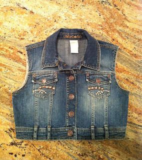 Limited Too Studded Vest Denim Size Small