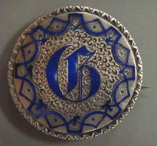 Enameled Love Token with pin   Gothic G on a Mexican (1846 1870) 4 
