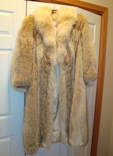 Gorgeous Full Length Coyote Fur Coat Size 6 8 $3500 Value!
