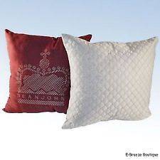 Sean John 18 Decorative Pillow Set Maroon Embroidered Crown & Dove 