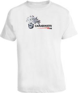 Carabinieri Italy Polizia Italia Logo NEW White T Shirt