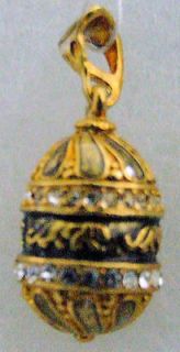 Silver Russian Handmade Faberge Egg Pendant #PD 011 069