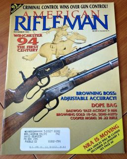 American Rifleman Magazine Dec 1993 Reloading 9x 18 Makarov Gold Dot 