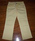 WOMENS Z CAVARICCI YELLOW AUTHENTIC VINTAGE STRETCH CROPPED JEANS 31 
