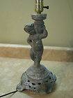 ABLE CASTING CHICAGO Vintage Metal TABLE LAMP Cherub/Angel/Baby/Cupid 