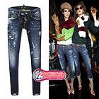 Womens Graffiti Patch Lut Point Nine Points A small Straight Jeans