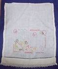 VINTAGE embroidered chair back cover/ panel shabby chic