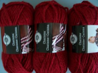Loops & Threads Charisma bulky yarn, Red, lot of 3