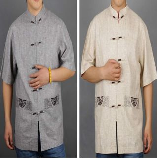 chinese mens kung fu T shirt summer tops sz M 2XL