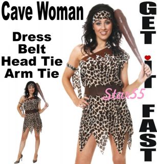 Cavegirl Cave Woman Girl  Jungle Stoneage Fancy Dress Costume 