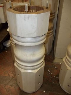   Wood Table Column Pedestal Base dining plant stand molding trim leg