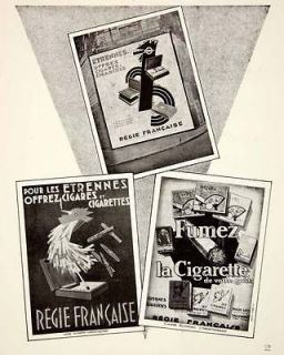 1930 Print Regie Francaise High Life Salammbo Gauloises Gitanes 