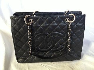FALL 2008 CHANEL BLACK GRAND SHOPPING TOTE   AUTHENTIC