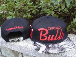 Chicago Bulls Strapback Snakeskin Snapback Hats Caps black