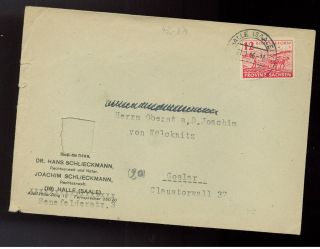 1946 Halle East Germany DDR Saxony Cover