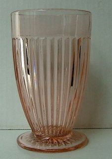 PINK DEPRESSION QUEEN MARY 5 FOOTED 10 oz TUMBLER ANCHOR HOCKING