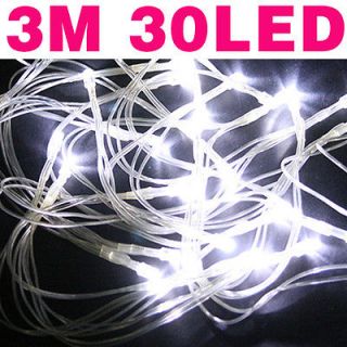   Christmas Battery Power Operated 30LED Fairy String Lights White