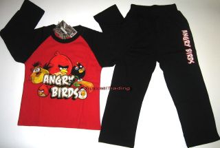 BNWT Angry Birds Tshirt long t shirt top Pyjamas 100% cotton 2012 new 
