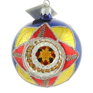 New Christopher Radko Rare Star Fire Christmas Gem Jewel Ornament Blue 