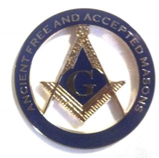 Masonic Ancient Free and Accepted Masons Car Emblem AF&AM