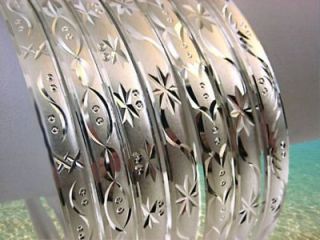 Mexican Silver Bracelet SEMANARIO BANGLES: SIZE LARGE