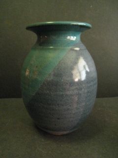 Studio, Wheel Thrown Purple/Blue Gr​een Pottery Vase