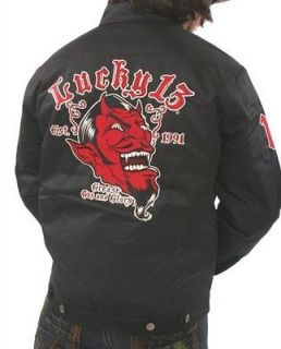 Lucky 13 Red Devil Grease Gas and Glory Jacket