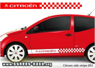 Citroen side racing stripes stickers C1 C2 C3 Saxo 002