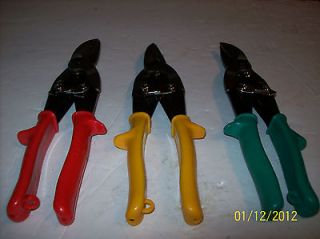 3pc. CR V HEAVY DUTY PROFESSIONAL TIN SNIPS: LEFT  RIGHT AND STRAIGHT 