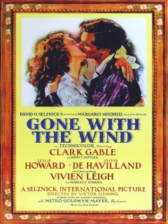 5963 Gone with the wind with Clark Gables POSTER.Interior design.Decor 