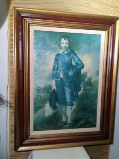   Painting BLUE BOY Gainsborough Reproduction Screen Print Canvas FRAMED