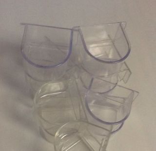 Bird Pet Supplies Lot 12 Clear Plastic Feeder Cups for Cages