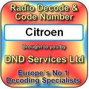 Citroen Radio Code Decode Unlock by Serial Number