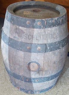 Old J Schlitz Brewing Co Wooden Beer Barrel