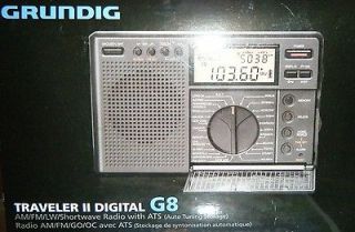  BOX GRUNDIG G8 TRAVELER II DIGITAL AM/FM/LW/SW SHORTWAVE Radio w/ ATS