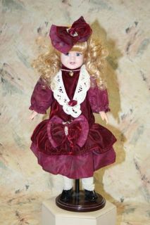 THE BRASS KEY VICTORIAN PORCELAIN DOLL WITH STAND