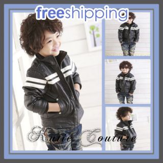 Boutique Boy Wolverine Biker Style Zipped Faux Leather Jacket Coat 