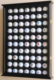 70 Golf Ball Designer Cabinet Display Case Wall Rack UV