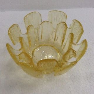 Depression Era Yellow Glass Bowl   Very Unique