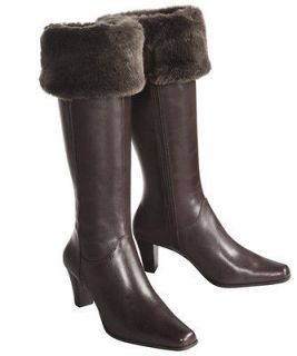 New SUDINI Womens Knee High Tall Wide Calf Waterproof Leather Heel 