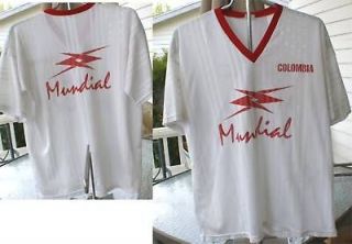 JERSEY SOCCER SHIRT COLOMBIA RED WHITE SIZE XLARGE