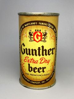 Gunther Flat Top Beer Can L78 25 Gunther Brewing Co Baltimore Maryland 