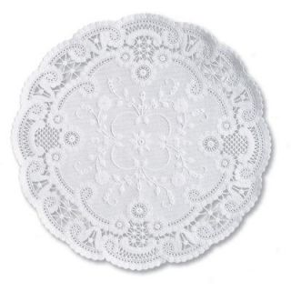12 INCH WHITE PAPER FRENCH LACE lacy doily DOILIES Baking CRAFT 