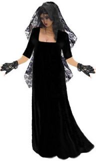 Black Gothic Corpse Bride Halloween Costume Small Medium Large XL 