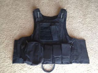 Steel Plated Bullet Proof Vest Black Level III