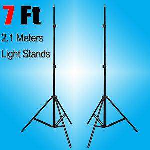 2x 7Ft Photography Softbox Umbrella Video Light Stands Two Photo 