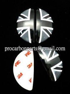 Mini Cooper Countryman R60 SD S Aluminum Door Emblem~Black Union Jack 